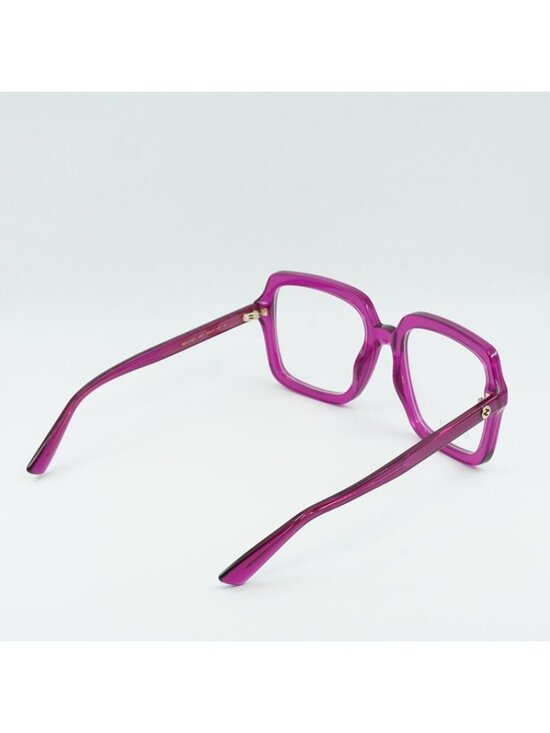 Gucci GG1318O 003 Eyeglasses Transparent Fuchsia 55mm Square Frame main image 8